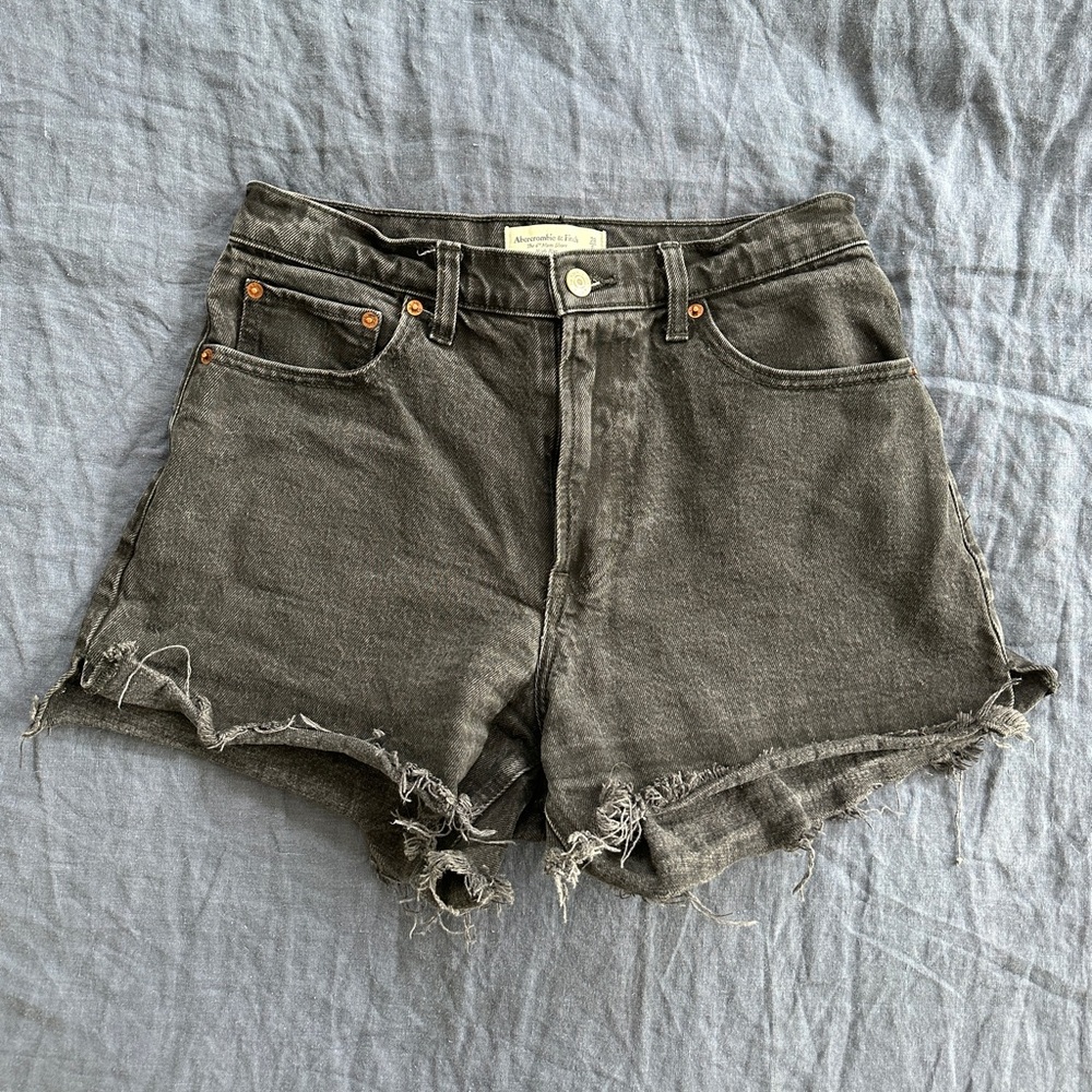 Abercrombie Black Denim Shorts